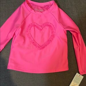 Girls' Pink Heart Rash Guard 3T NWT